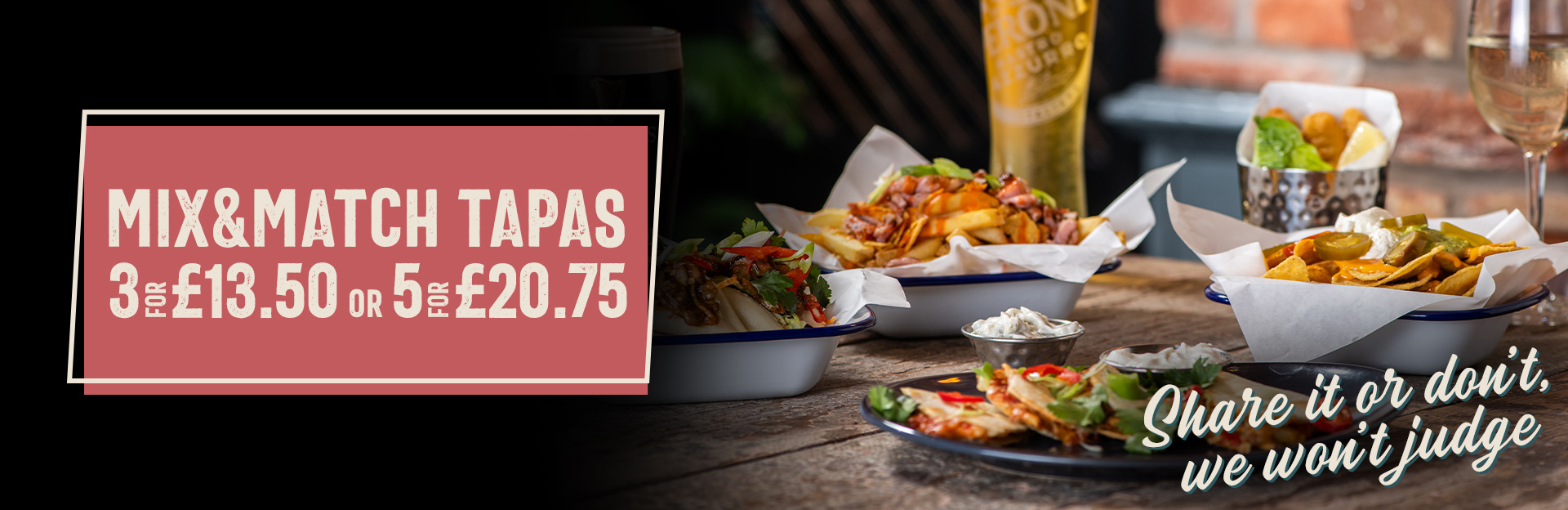 Mix & Match Tapas at The Mill